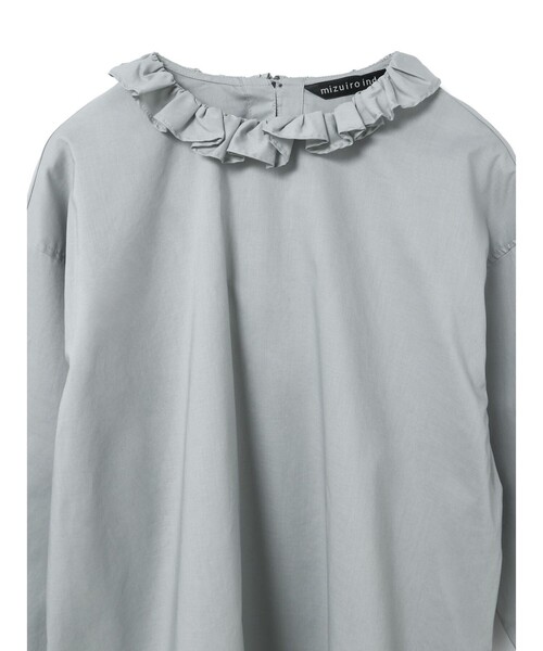 mizuiroind(ミズイロインド)の「mizuiro ind フリルカラープルオーバーシャツ(シャツ/ブラウス・レディース・ライトグレー/ブラック/オフホワイト・FREE)」の16枚目の写真