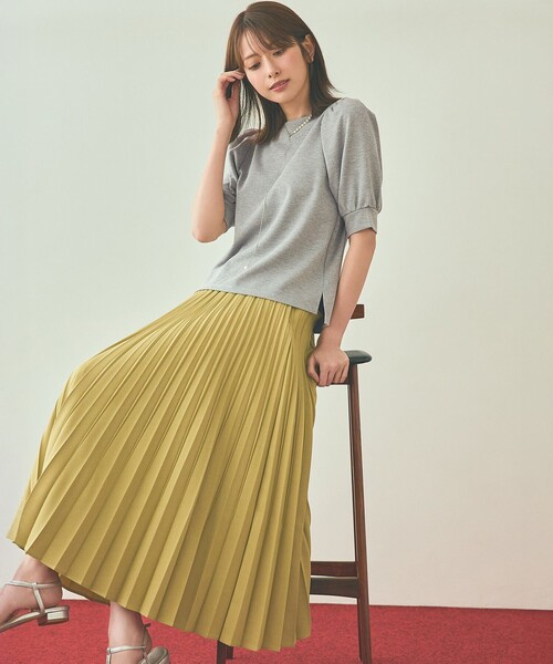 ANY SIS（エニィスィス）の「シャイニーラメパフスリーブ カットソー（Tシャツ/カットソー・レディース・ベージュ系/ライトグレー系・MEDIUM）」の12枚目の写真