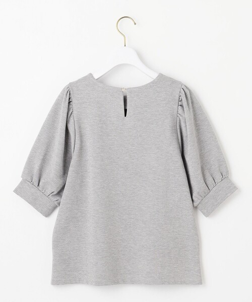 ANY SIS（エニィスィス）の「シャイニーラメパフスリーブ カットソー（Tシャツ/カットソー・レディース・ベージュ系/ライトグレー系・MEDIUM）」の5枚目の写真