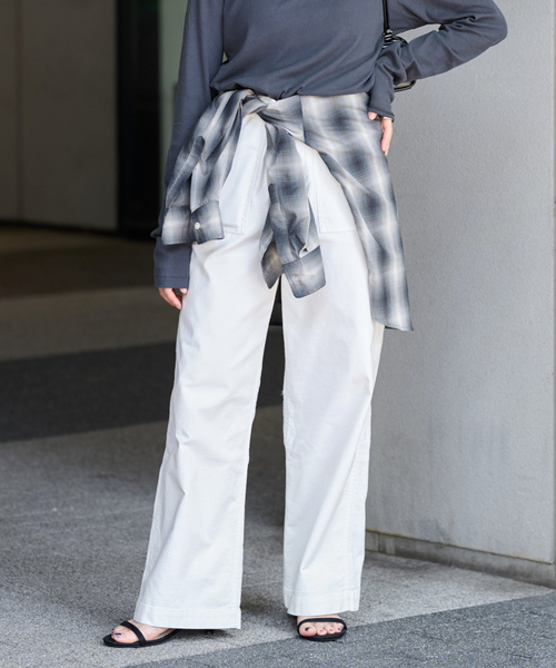 JOURNAL STANDARD relume ワイドベイカーパンツ ホワイト 追加22》ワイドベイカーパンツ(カーゴパンツ)|JOURNAL