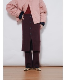 DOLLUPOOPS | スカートレイヤードニットパンツ(その他パンツ)