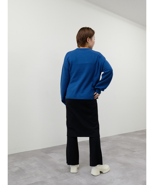 DOLLUPOOPS（ドールアップウップス）の「スカートレイヤードニットパンツ（その他パンツ・レディース・ボルドー/ブラック/ブルー・38）」の15枚目の写真