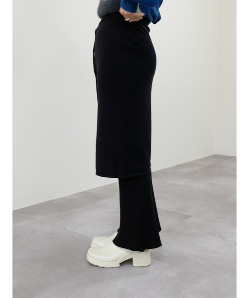 DOLLUPOOPS（ドールアップウップス）の「スカートレイヤードニットパンツ（その他パンツ・レディース・ボルドー/ブラック/ブルー・38）」の8枚目の写真