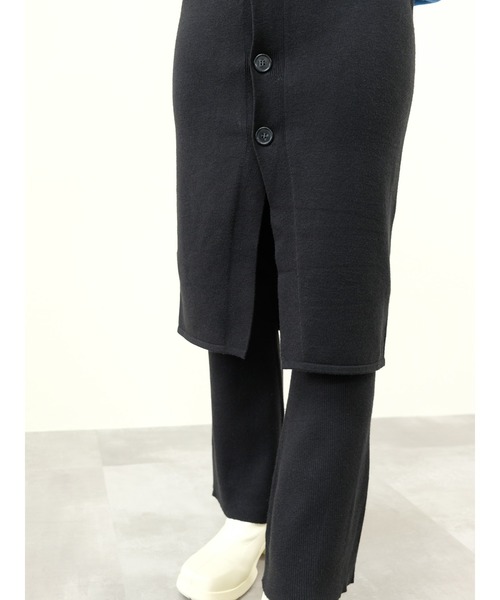 DOLLUPOOPS（ドールアップウップス）の「スカートレイヤードニットパンツ（その他パンツ・レディース・ボルドー/ブラック/ブルー・38）」の12枚目の写真