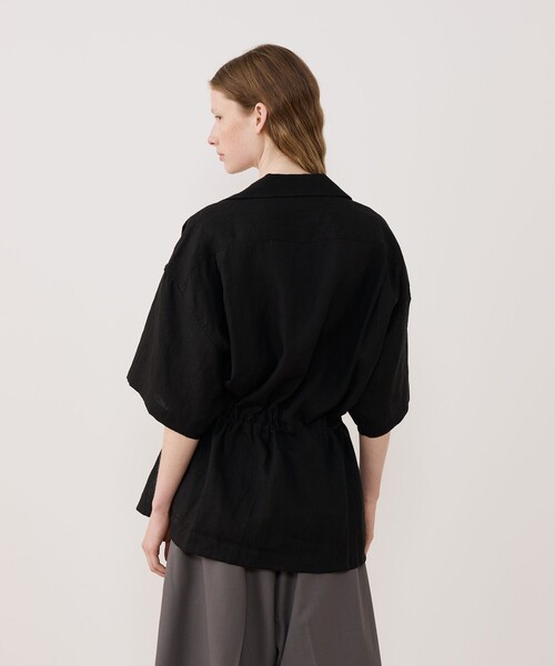 HAVERSACK(ハバーザック)の「HAVERSACK サファリプルオーバー(シャツ/ブラウス・レディース・ブラック・2)」の5枚目の写真