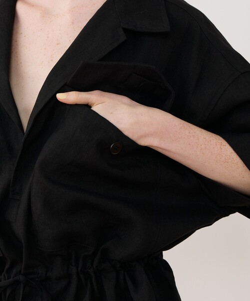 HAVERSACK(ハバーザック)の「HAVERSACK サファリプルオーバー(シャツ/ブラウス・レディース・ブラック・2)」の9枚目の写真