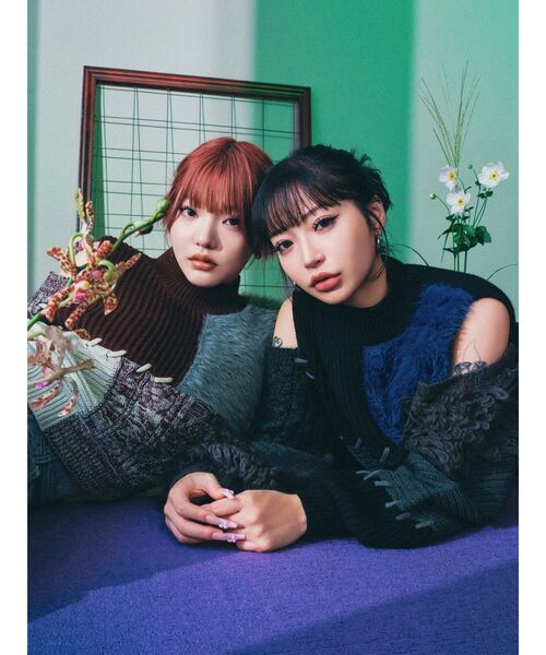 MURUA（ムルーア）の「マテリアルMIXショルダーオープンニット（ニット/セーター・レディース・ブラック/ボルドー/モカ・FREE）」の16枚目の写真