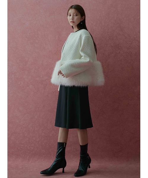 セルフォードCELFORD裾ファーブルゾン CELFORD ブルゾン アウター 裾ファーブルゾン レディース