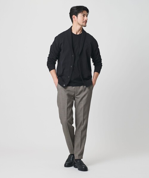 BEAUTY&YOUTH UNITED ARROWS（ビューティーアンドユースユナイテッドアローズ）の「【WEB限定 WARDROBE SMART】LANATEC シャンブレー ノープリーツ パンツ（スラックス・メンズ・ダークグレー/ネイビー・S/M/L/XL）」の4枚目の写真