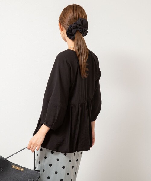 NOLLEY’S（ノーリーズ）の「ペプラムバルーンライトブルゾン（ブルゾン・レディース・ブラウン/ブラック・38）」の10枚目の写真