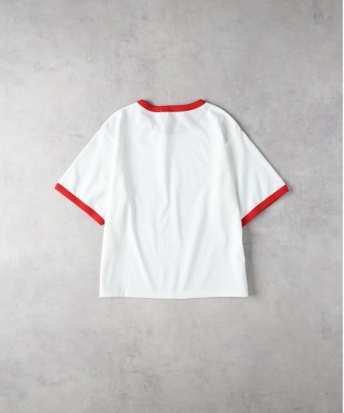 Right-on(ライトオン)の「【HONEYSUCKLE ROSE】アニマルプリントリンガーTシャツ(Tシャツ/カットソー・レディース・ダークグレー/レッド・M/L/S)」の6枚目の写真