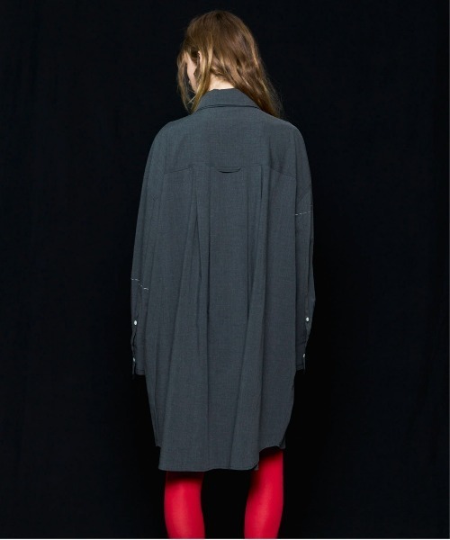 MAISON SPECIAL(メゾンスペシャル)の「Hand Stitch Shirt Dress/ハンドステッチシャツワンピ(シャツワンピース・レディース・グレー/ネイビー/カーキ・FREE)」の8枚目の写真