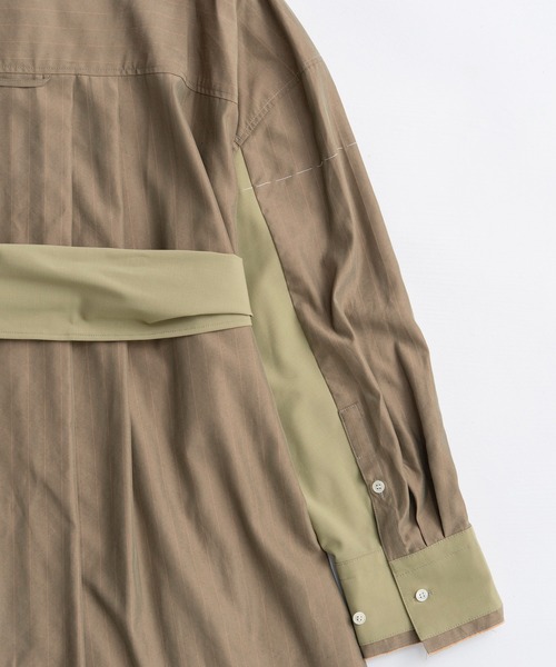 MAISON SPECIAL(メゾンスペシャル)の「Hand Stitch Shirt Dress/ハンドステッチシャツワンピ(シャツワンピース・レディース・グレー/ネイビー/カーキ・FREE)」の20枚目の写真