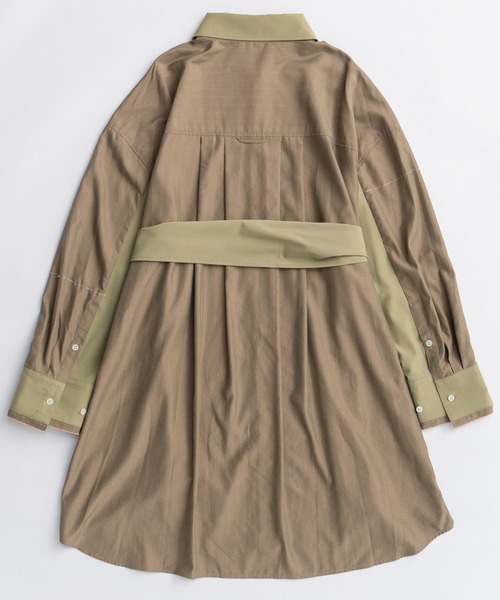 MAISON SPECIAL(メゾンスペシャル)の「Hand Stitch Shirt Dress/ハンドステッチシャツワンピ(シャツワンピース・レディース・グレー/ネイビー/カーキ・FREE)」の15枚目の写真