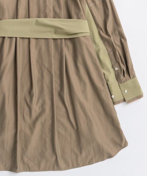 MAISON SPECIAL(メゾンスペシャル)の「Hand Stitch Shirt Dress/ハンドステッチシャツワンピ(シャツワンピース・レディース・グレー/ネイビー/カーキ・FREE)」の18枚目の写真