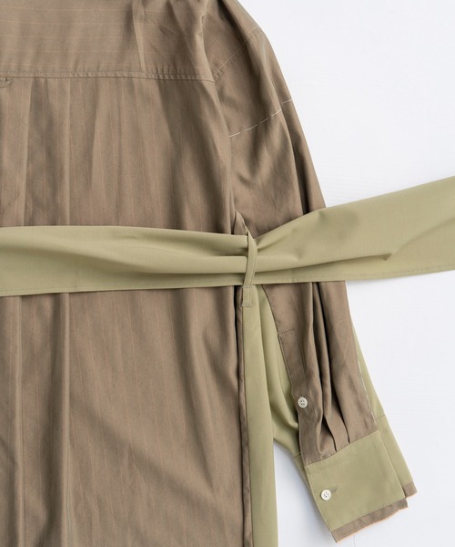 MAISON SPECIAL(メゾンスペシャル)の「Hand Stitch Shirt Dress/ハンドステッチシャツワンピ(シャツワンピース・レディース・グレー/ネイビー/カーキ・FREE)」の19枚目の写真