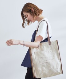 【A4・多機能】パイピングロゴキャンバストート