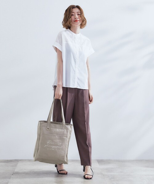 grove（グローブ）の「【A4・多機能】パイピングロゴキャンバストート（トートバッグ・レディース・ブラック/グレー系4/グレー/ブラック系4/パープル系1/ベージュ系その他7・00）」の8枚目の写真