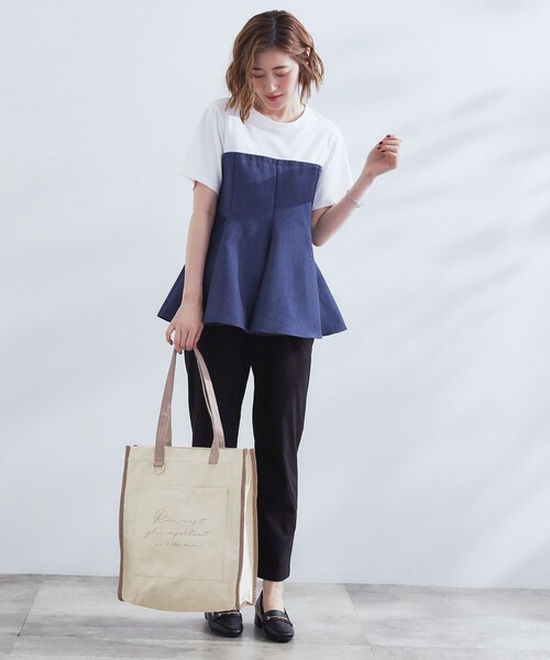 grove（グローブ）の「【A4・多機能】パイピングロゴキャンバストート（トートバッグ・レディース・ブラック/グレー系4/グレー/ブラック系4/パープル系1/ベージュ系その他7・00）」の12枚目の写真