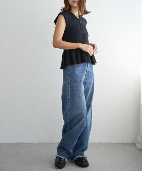 notch.（ノッチ）の「ペプラムノースリーブトップス（ベスト・レディース・チャコール/ブラック・M）」の15枚目の写真