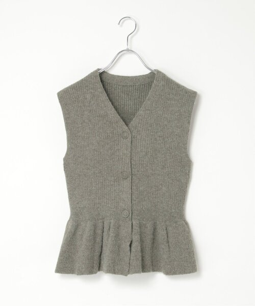 notch.（ノッチ）の「ペプラムノースリーブトップス（ベスト・レディース・チャコール/ブラック・M）」の19枚目の写真