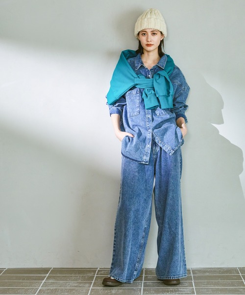 みーーー　切り落とし　5200g ドロストイージーデニムパンツ / 582579（デニムパンツ