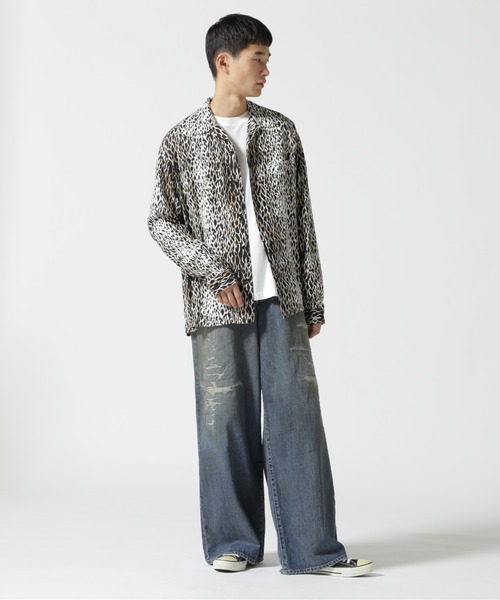 MINEDENIM（マインデニム）Leopard Open Collar SH（シャツ
