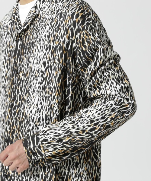 トップス MINEDENIM CDLeopardTrimmingOpen CollarSH MINEDENIM（マインデニム）Leopard Open Collar SH（シャツ