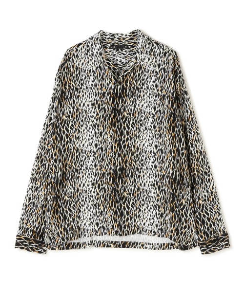 トップス MINEDENIM CDLeopardTrimmingOpen CollarSH MINEDENIM（マインデニム）Leopard Open Collar SH（シャツ
