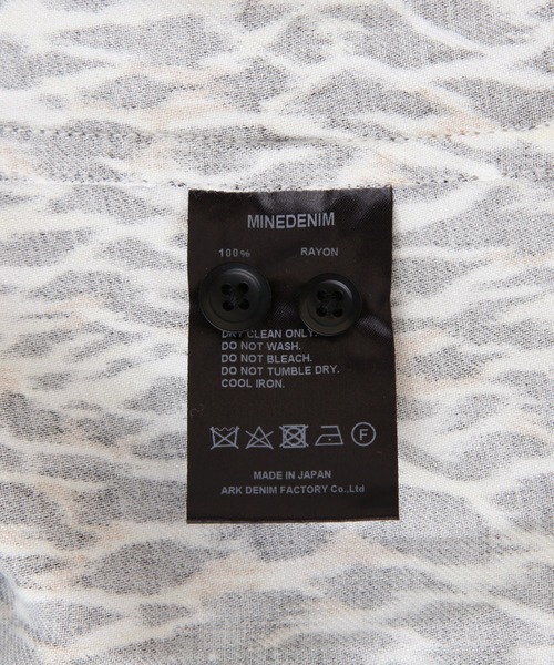 MINEDENIM（マインデニム）の「MINEDENIM（マインデニム）Leopard Open Collar SH（シャツ/ブラウス・メンズ・ホワイト・3）」の15枚目の写真