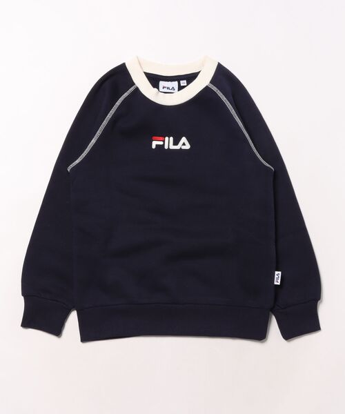 FILA(フィラ)の「FILA/フィラ ラバープリントスウェットクルー(スウェット・キッズ・ネイビー/グリーン・140cm/160cm/150cm/130cm)」の2枚目の写真