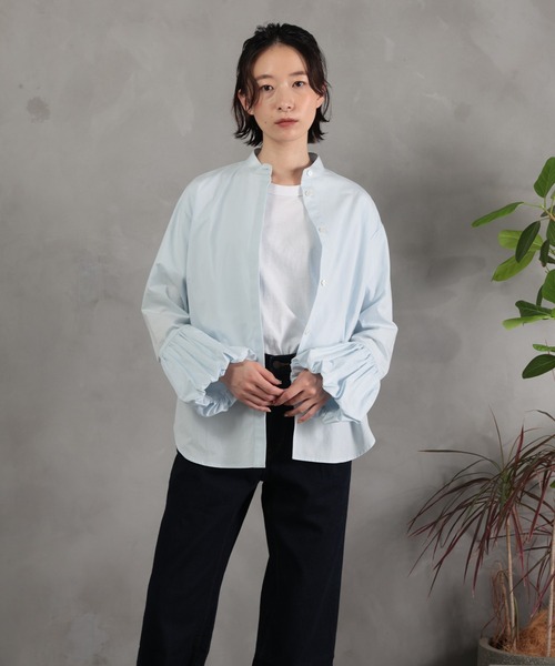 DRAW(ドロー)の「DRAW(ドロー) /バルーン カフ ブラウス(シャツ/ブラウス・レディース・サックスブルー/ホワイト・MEDIUM/LARGE)」の22枚目の写真