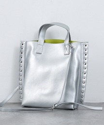 cheek（BAG）（チーク）の「【cheek】rivet 2way tote 2WAY スタッズ トートバッグ（トートバッグ）」