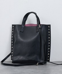 cheek（BAG）（チーク）の「【cheek】rivet 2way tote 2WAY スタッズ トートバッグ（トートバッグ）」