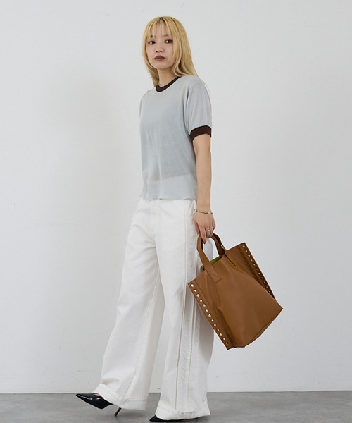 cheek(BAG)(チーク)の「【cheek】rivet 2way tote 2WAY スタッズ トートバッグ(トートバッグ・レディース・シルバー/キャメル/ブラック・フリー)」の12枚目の写真