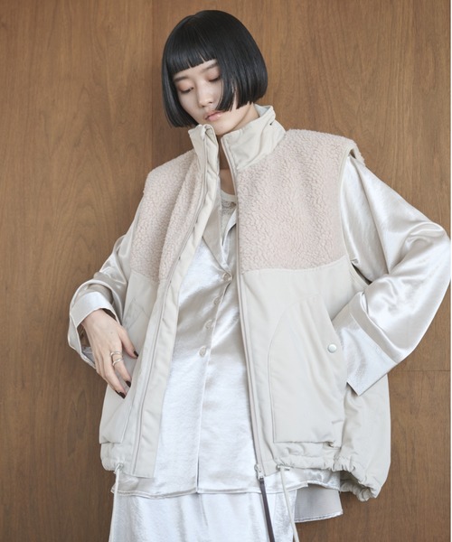 ボア切り替え中綿ダブルジップベスト（ベスト）｜AIC.（エーアイシー