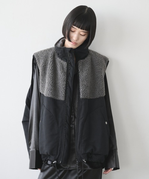 セール】ボア切り替え中綿ダブルジップベスト（ベスト）｜AIC