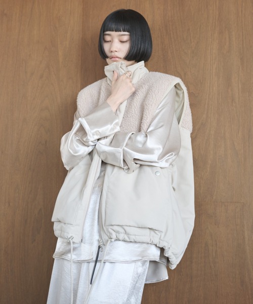 セール】ボア切り替え中綿ダブルジップベスト（ベスト）｜AIC