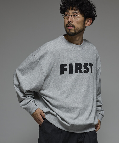 Firsthand(ファーストハンド)の「Firsthand/ファーストハンド フロントプリント クルーネックスウェット FIRST / リラックスフィット(スウェット・メンズ・ブラック/チャコールグレー/グレー・M/L)」の11枚目の写真