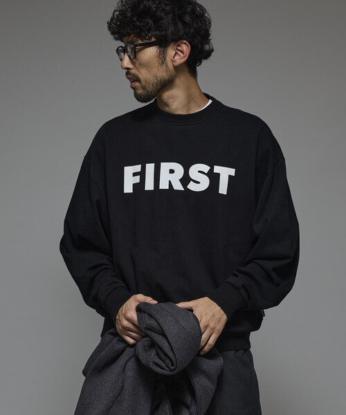 Firsthand(ファーストハンド)の「Firsthand/ファーストハンド フロントプリント クルーネックスウェット FIRST / リラックスフィット(スウェット・メンズ・ブラック/チャコールグレー/グレー・M/L)」の18枚目の写真