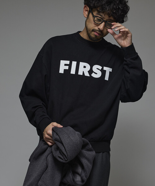 Firsthand(ファーストハンド)の「Firsthand/ファーストハンド フロントプリント クルーネックスウェット FIRST / リラックスフィット(スウェット・メンズ・ブラック/チャコールグレー/グレー・M/L)」の19枚目の写真