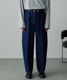 11.5oz センタークリースバレルデニムパンツ