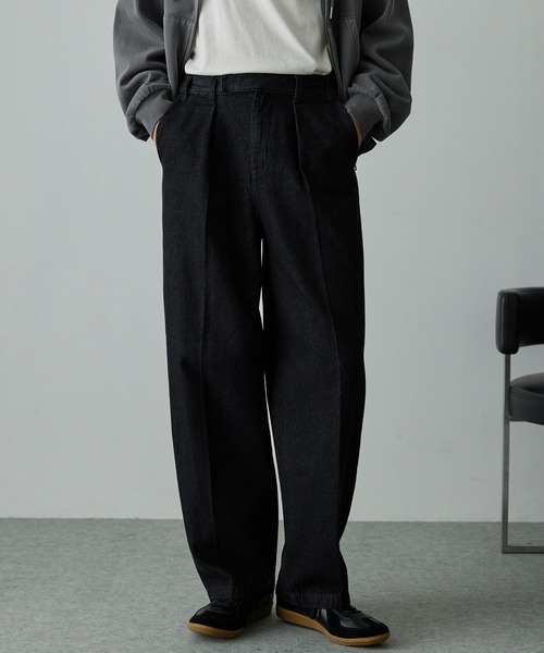 セール】11.5oz センタークリースバレルデニムパンツ（デニム