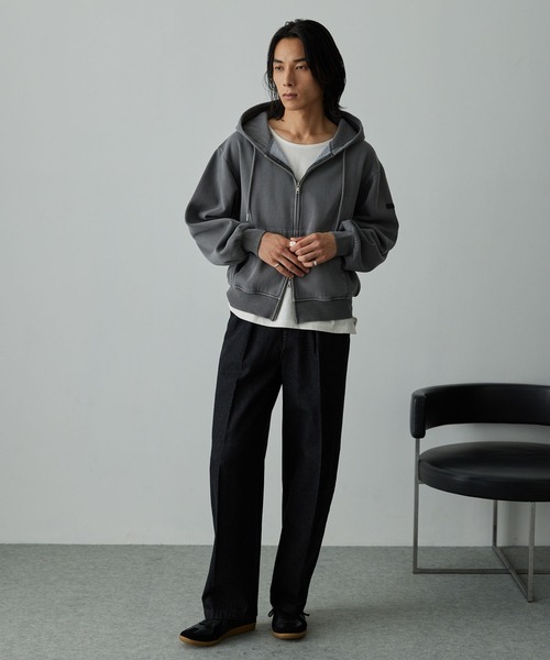 EMMA CLOTHES(エマクローズ)の「11.5oz センタークリースバレルデニムパンツ(デニムパンツ・メンズ・ブラック/グレー/インディゴブルー・S/L/M)」の6枚目の写真