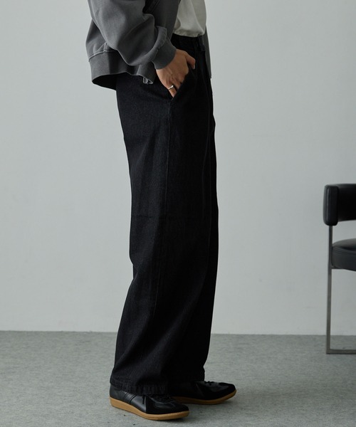 EMMA CLOTHES(エマクローズ)の「11.5oz センタークリースバレルデニムパンツ(デニムパンツ・メンズ・ブラック/グレー/インディゴブルー・S/L/M)」の7枚目の写真
