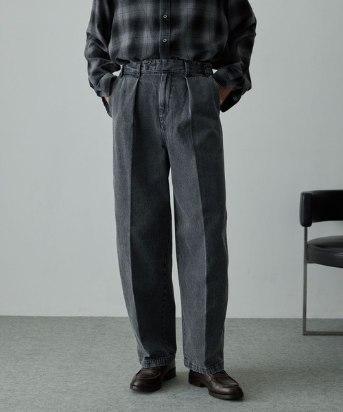 EMMA CLOTHES(エマクローズ)の「11.5oz センタークリースバレルデニムパンツ(デニムパンツ・メンズ・ブラック/グレー/インディゴブルー・S/L/M)」の12枚目の写真