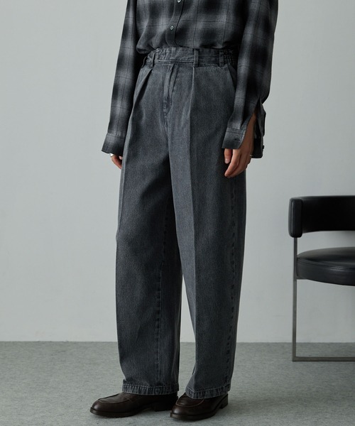 EMMA CLOTHES(エマクローズ)の「11.5oz センタークリースバレルデニムパンツ(デニムパンツ・メンズ・ブラック/グレー/インディゴブルー・S/L/M)」の15枚目の写真