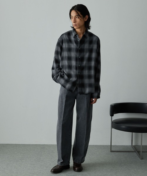 EMMA CLOTHES(エマクローズ)の「11.5oz センタークリースバレルデニムパンツ(デニムパンツ・メンズ・ブラック/グレー/インディゴブルー・S/L/M)」の16枚目の写真