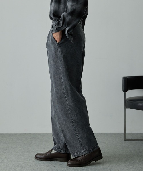 EMMA CLOTHES(エマクローズ)の「11.5oz センタークリースバレルデニムパンツ(デニムパンツ・メンズ・ブラック/グレー/インディゴブルー・S/L/M)」の17枚目の写真