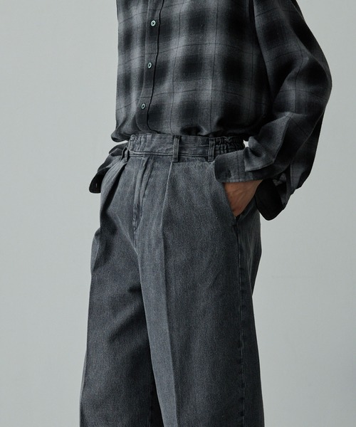 EMMA CLOTHES(エマクローズ)の「11.5oz センタークリースバレルデニムパンツ(デニムパンツ・メンズ・ブラック/グレー/インディゴブルー・S/L/M)」の20枚目の写真